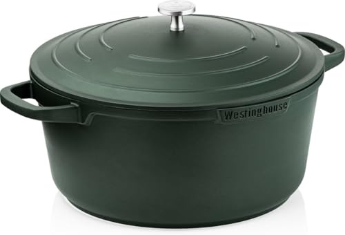 Westinghouse PERFORMANCE SERIES kastrull – 24 cm belagd stekgryta – gryta för induktion, alla typer av spisar och ugnssäker – inklusive handtagshållare – grön (WCCC0095024SG)
