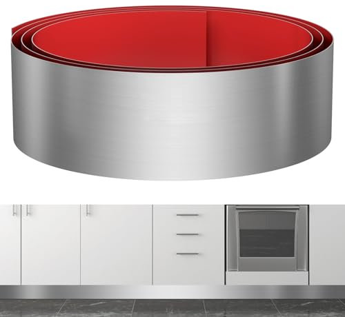 Skelang Kickplate Acero inoxidable, Placa metálica para puertas 15 x 260 cm, Placa adhesiva para proteger la parte inferior de la puerta, armario, isla de cocina (níquel cepillado)