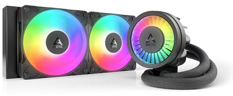 ARCTIC Liquid Freezer III Pro 240 A-RGB - AIO CPU Kühler, 2 x 120 mm Wasserkühlung, 38 mm Radiator, PWM-Pumpe, VRM-Lüfter, AMD AM5/AM4, Intel LGA1851/1700 Contact Frame - Schwarz