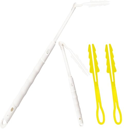 Lot de 3 poignées de rechange compatibles avec recharge Swiffer Duster, poignée étendue pliable et extensible uniquement (blanc)