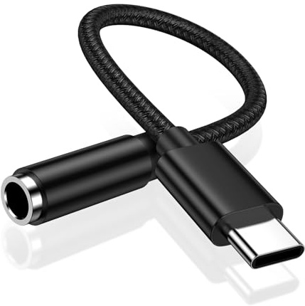 Adaptateur USB C vers Prise Casque 3,5mm, Adaptateur USB C Jack, Adaptateur Écouteur Cable Audio de Type C vers Aux pour Samsung Galaxy A56 5g/A55/A36/A16/A17/S25/S24/S23/S22,iPhone 17/16/15,Pixel 9a