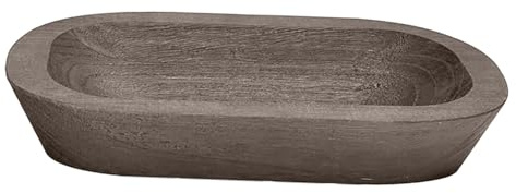 SiaBiced Cuenco de Madera para Velas, Bandejas de Ovaladas, Recipiente Ligero de Madera Bandeja de Almacenamiento de Estilo Rústico para Velas, Cosméticos y Pequeños Objetos
