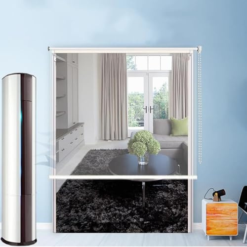 Vattentät transparent rullgardin för utomhusbruk PVC rullgardiner, regntäta värmeisolerade nyanser för yttre kontorsdörrar och skiljeväggar (70 x 140 cm)