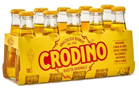 Crodino Biondo - Aperitivo Analcolico Pronto da Bere, 10 Bottigliette da 10 cl