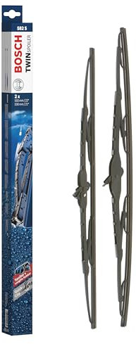Bosch Wiper Blade Twin Spoiler 582S, Length: 550mm/530mm − Set of Front Wiper Blades