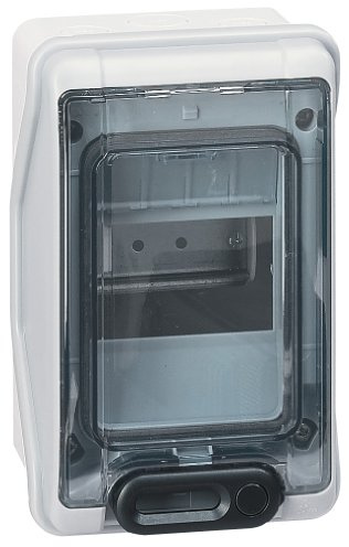 Coffret PLEXO 3-4 modules 1 rangée - IP65 IK09 - Gris