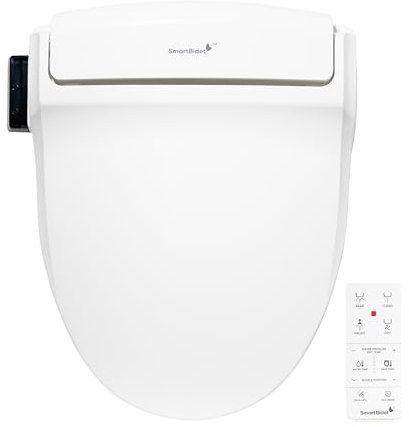 SmartBidet® SB-1000 Electric Bidet Toilet Seat with 3-Year Warranty, Remote Control, Heated Seat, Warm Water, Air Dryer, Round