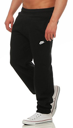 Nike Men's AW77 Cuffed Fleece Lined Joggers (Black, Grey) - 586031 - Long Length - 32 inches Inseam - Fitted - Athletic - Jogging - 3 Pockets - Machine Wash - UK XS
