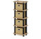 Furinno Regalsystem mit 4 Einschüben, holz, Eiche/Schwarz/Hellbraun, 19.56 x 28.7 x 73.15 cm
