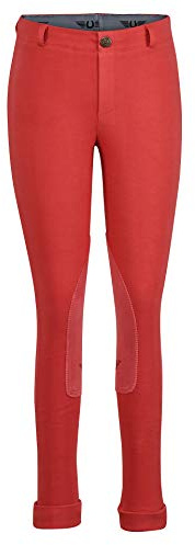 TuffRider Children's Whimsical Horse Embroidered Pull-On Jodhpurs - Holly Berry - 8
