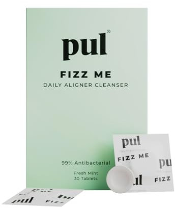 PUL Comprimés nettoyants pour aligneurs | Paquet de 30| Pastilles de nettoyage à la menthe pour aligneurs et dispositifs de retenue transparents | Les essentiels de l’hygiène dentaire