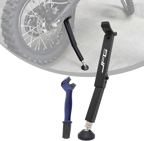 JFG RACING Bequille Moto Cross,Support Roue Arrière avec Brosse Nettoyage pour Motocross Enduro Pit Bike Dirt Bike Surron Talaria Sting E-Bike Lubrification Chaîne Nettoyage Chaîne-Noir