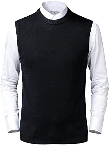 Btmpmcs Herren Pullunder Strickweste Ärmellose Klassische Pullover Weste Freizeit Gestrickte Business West Slim Fit Einfarbig Gentleman Wollweste Herbst Winter