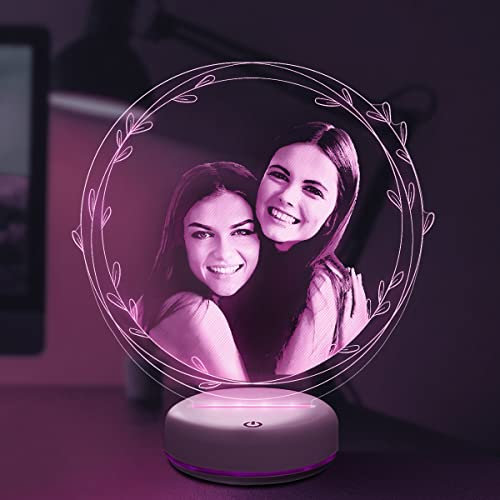 Lampephoto.fr - Personalisierte lampe mit foto und text durch Lasergravur. Geburtstagsgeschenk fotolampe Geschenkidee für weihnachten. Geschenk für Mann und Frau. 3D lampe mit Bild. Fotogeschenk
