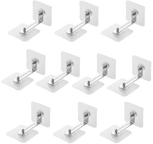 Molyorch 10 Stücke Kippschutz Schrank Ohne Bohren, Möbel Kippsicherung, Kippschutz Regal, Kippsicherung Schrank Winkel, für Möbelanker, Kippschutzfenster, Regale