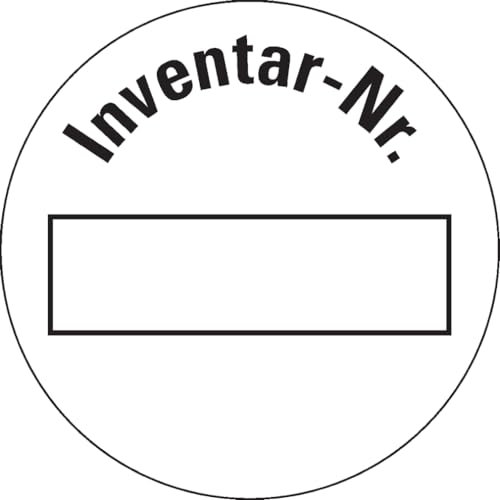 Dreifke® Inventaretikett Inventar-Nr., weiß, ökologische Folie, Ø 30mm, 18 Stk.