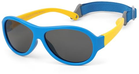 Hifot Baby Sonnenbrille Polarisierte Sportbrille für Jungen Mädchen,Neugeborene UV400 Schutz Flexible Kinder Sonnenbrille mit mit Verstellbarem Riemen 0-36 Monate