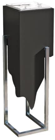 Espositore a forma di cubo in marmo per decorazioni per feste di nozze, piedistallo quadrato, decorazione a colonna (nero)