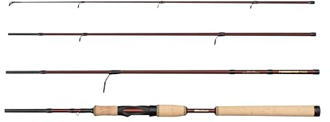 Abu Garcia Tormentor2 resespinnspö, lättviktsfiskespö med 24T kolfiberämne, korkhandtag, kompakt design för resande sportfiskare, sötvatten- och saltvattenrovdjur - tillgängliga i storlekar