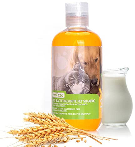 Nobleza Champú para Perros y Gatos, Champú Perro con Ingrediente Natural, Champú de Piel Sensible para Perros, Suave, Hidratación, con Fragancia de Leche y Avena, 250ML