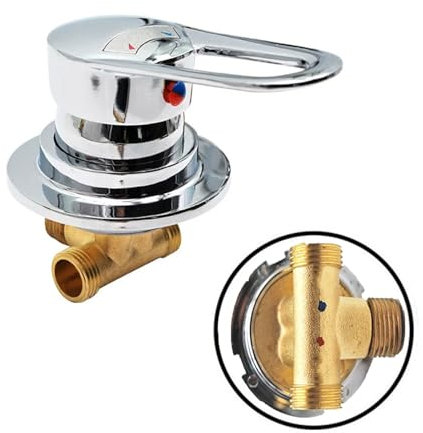 Mezclador Grifos De Ducha De Latón Válvula De Derivación Mezclador De Agua Fría Y Caliente Grifo De Bañera Para Ducha/Baño (Threaded)