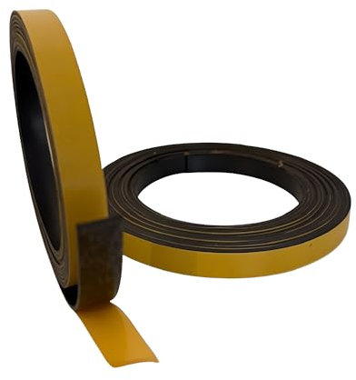 PREVIS Cinta Magnetica Adhesiva - Tiras magnéticas - Imanes Adhesivos Resistentes - Ideal para Manualidades, Mosquiteras, Organización - Iman Adhesivo Herramientas - (1m x 12mm)