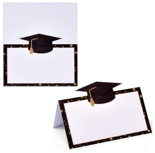 LAJUP 50pz Segnaposti Cartellini Laurea Segnaposto Tocco Cappello Laurea Decorazione Tavola Laurea Bigliettini Carta Inviti Festa