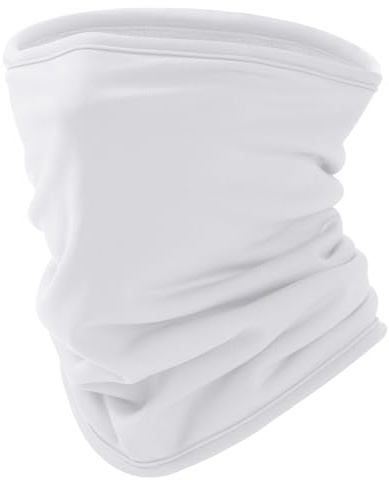 Huccik Schlauchschal für Kinder Winter Loopschal für Jungen & Mädchen, Winddicht & Atmungsaktiver Halstuch Ski-Maske für Skifahren, Radfahren, Laufen (White)