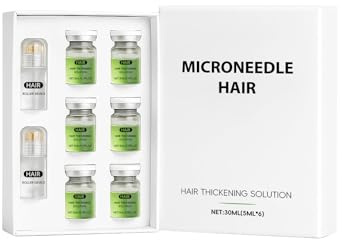 Kit Botánico para el Engrosamiento del Cabello – 6 x 5 ml Solución + Rodillo para Cabello Europeo, Cuidado Diario y Salud del Cuero Cabelludo