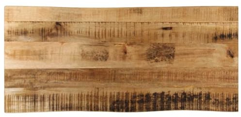 Mhdvray Tablero de mesa de 100 x 40 cm, madera de mango con borde de árbol, placa de madera maciza para escritorio, mesa de comedor, cocina, diseño rústico, salón, oficina y jardín de invierno