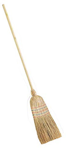 Reisstrohbesen mit Holzstiel Strohbesen - mehrfach gebunden