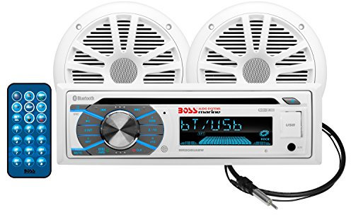 BOSS AUDIO MCK508WB. 6 - Ricevitore CD AM/FM compatibile con MP3, 1 DIN, con Bluetooth (R), 2 altoparlanti e antenna