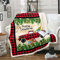 Homewish Weihnachten Decke Kinder Weihnachten Rustikal Kariert LKW Auto Decke Werfen 100x130 Weihnachten Rot Schwarz Büffel Karo Fleece Decke Bauernhaus Kiefer Baum Blatt Fuzzy Decke Für Schlafsofa