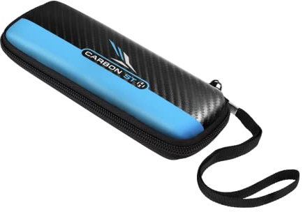 Harrows Custodia Carbon ST Pro 3 | Porta Freccette per 3 Freccette Completamente Assemblate | Materiale Protettivo in EVA | Include Accessori Professionali per Freccette | Nero e Blu