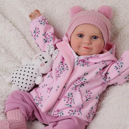BABESIDE Realistische Reborn-Babypuppen 20 Zoll Neugeborene Babypuppen Lebensechte Babypupp für Mädchen Babypuppe mit weichem Körper Sieht aus wie echte Reborn-Kleinkindpuppen mit offenen Augen