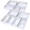 DIMJ Baby Clothes Organiser for Drawers - 12 Pack Fabric Wardrobe Storage Organiser Dresser Drawer Dividers Clothes Sock Storage for Bedroom,Desk,Wardrobe(White)