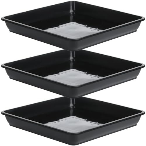 Soucoupes carrées Pot Pot 3pcs Plateau Plante Plante Plate de Plante 35 cm Plateau de Catcher d'eau pour Les Fleurs de bonsaï.