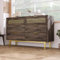 Merax Kommode mit 6 Schubladen Sideboard 120cm, Beistellschrank aus Holz und Metall, TV Schrank Schubladenschrank mit Viel Stauraum, Mehrzweckschrank für Wohnzimmer Schlafzimmer Flur Büro, Dunkelbraun