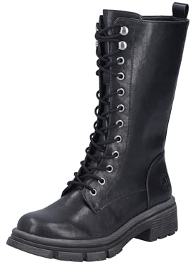 Rieker 91440, Stivali Stringati Donna, Nero, 36 EU