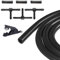 Tuyau sous vide en silicone de 2 m, 1 pièce, avec raccords en nylon (6 pièces en 2 tailles) | Diamètre intérieur 3 mm | Tuyau sous vide haute performance 130 PSI pour air et eau | Noir