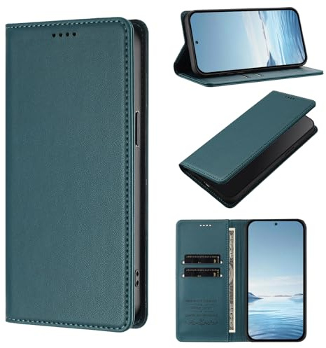 Kompatibel med Cricket Outlast 5G 2024,Kompatibel med Cricket Outlast 5G 2024 【RFID-blockering】【Kortficka Magnetisk stängning Flip-stativ】Telefonfodral Green
