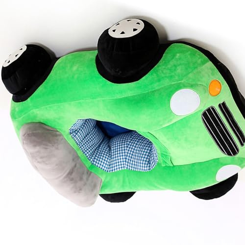 Jectse Jouet de Voiture en Peluche pour bébé, Chaise Douce et Colorée pour Nourrissons, Joli canapé de sécurité de Dessin animé, Jouet de Jeu pour la Peau Délicate de bébé (70 * 55 cm)
