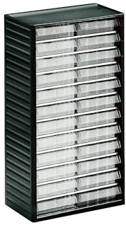 Treston Kleinteilemagazin 552-3, BxTxH 310x180x550 mm, 24 Schubladen, Grau