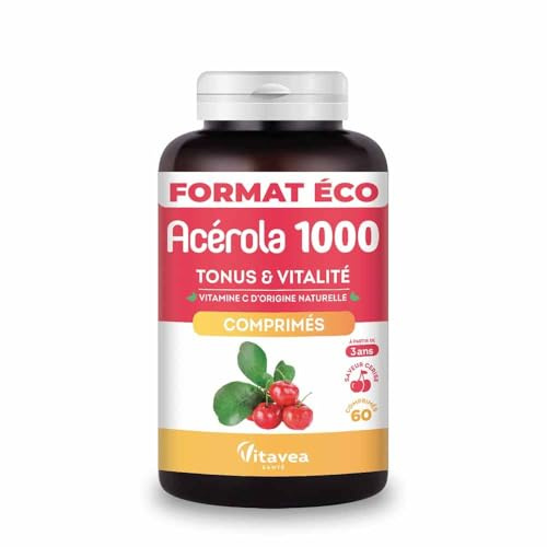 Vitavea Santé - Acérola 1000 Vitamine C Naturelle - Cure 2 mois