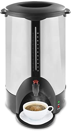 Royal Catering Machine à Café Filtre RCKM-20 (1500W, fonctions d'infusion ou de maintien à chaud, 16 litres de volume de remplissage, robinet verseur, incl. bac d'égouttement)