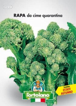 Sementi orticole di qualità l'ortolano in busta termosaldata (160 varietà) (RAPA DA CIME QUARANTINA)
