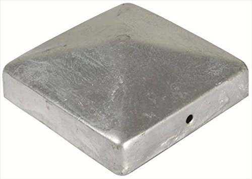 GartenDepot24 Lot de 4 capuchons de poteau galvanisés en forme de pyramide 91 x 91 mm pour composteur