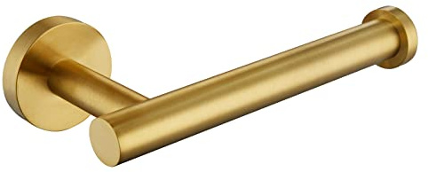 Toilet Paper Holder Brushed Dark Gold, APLusee SUS304 Stainless Steel Round TP Hanger, Modern Bathroom Lavatory Tissue Roll Storage