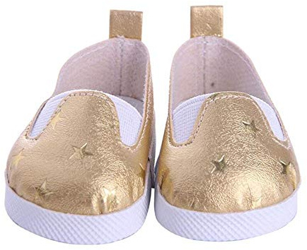 DUORUI Doll Shoes Casual Sneakers for American Girl Doll 18 inch Star Pattern