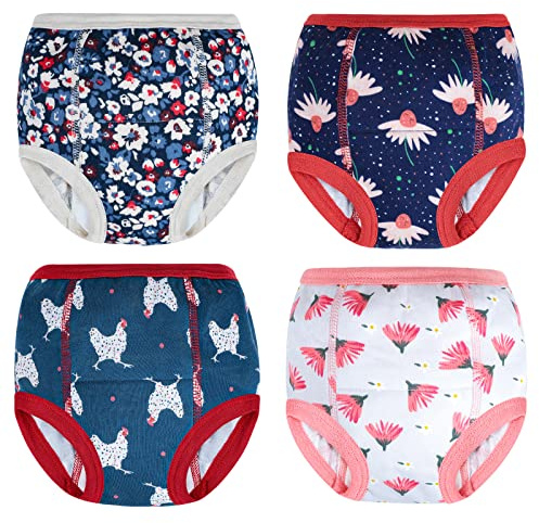 Pantaloni da Addestramento del Vasino Baby, Pantaloni da Addestramento in 4 Pezzi Biancheria Intima per Pannolini per Bambini, Pantaloni da Addestramento del Vasino Lavabili Ragazze Ragazzi 2 Anni